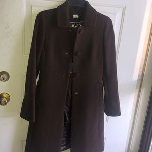 J Crew Wool Coat size 0 Silk Lining